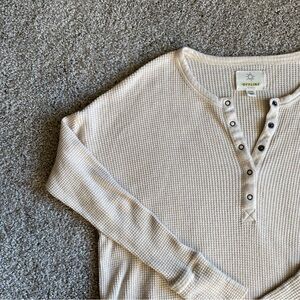 Aerie Waffle Button front Shirt